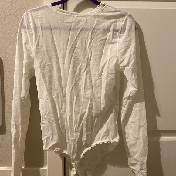 Free People Floral Semi Sheer Babes in Bandeaus Bodysuit NWT L-XL - Picture 7 of 12